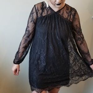 Witchy Black Lace Dress